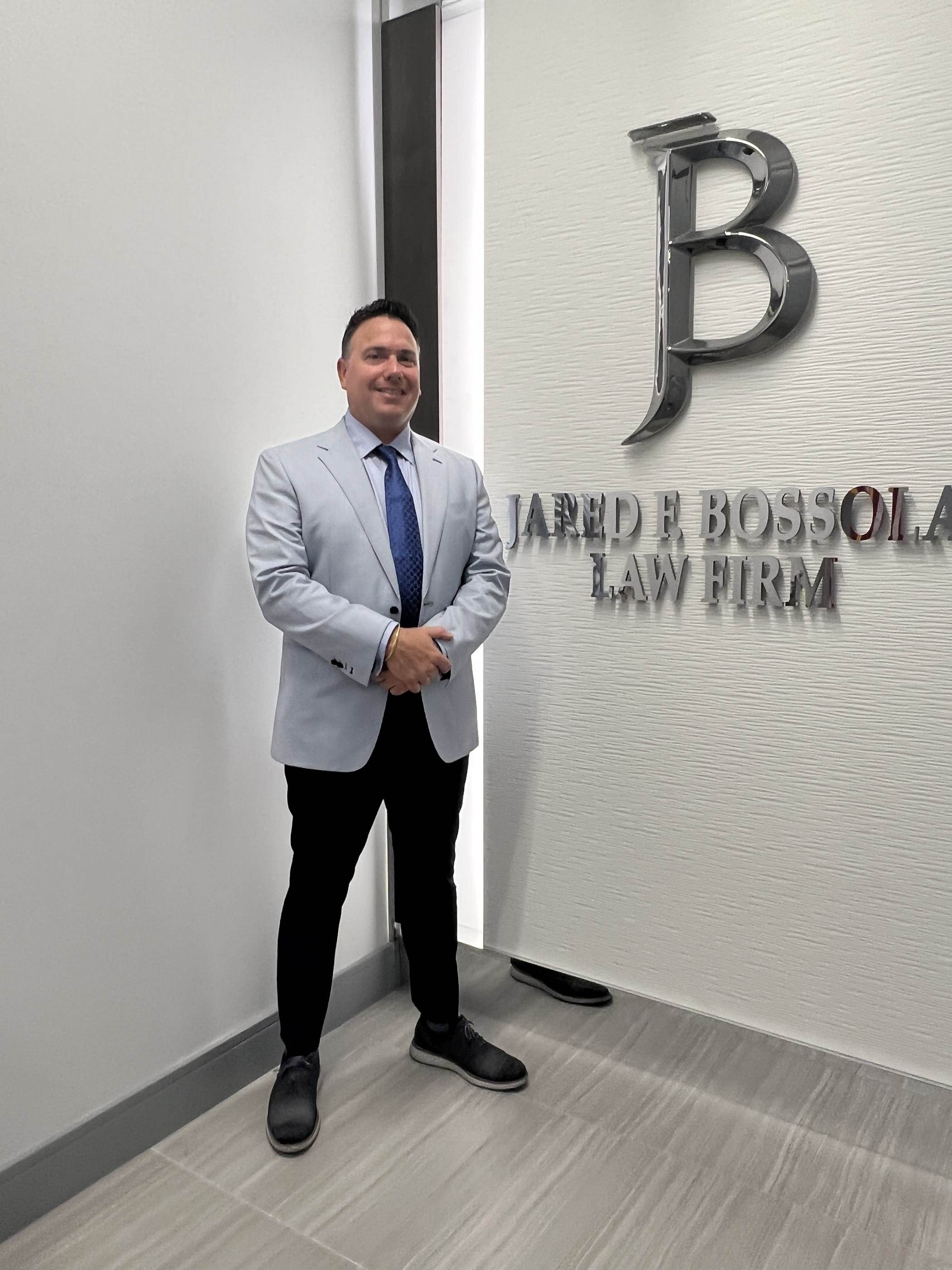 Jared F. Bossola in the firm's lobby